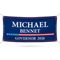 Michael Bennet For Colorado U.S. Governor Banner Sign, 13 oz Waterproof US Governor Election 2026 Vinyl Banner With Metal Grommets