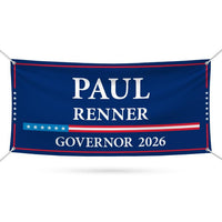 Paul Renner For Florida U.S. Governor Banner Sign, 13 oz Waterproof US Governor Election 2026 Vinyl Banner With Metal Grommets
