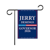 Jerry Demings For Florida Governor 2026 Garden Flag, Double Sided, 2026 Governor Flag, Democrate, Elections Flag, Race Red White & Blue Flag