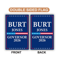 Burt Jones For Georgia Governor 2026 Garden Flag, Double Sided, 2026 Governor Flag, Republican, Elections Flag, Race Red White & Blue Flag