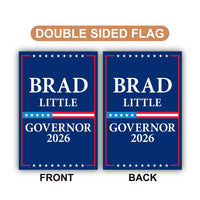 Brad Little For Idaho Governor 2026 Garden Flag, Double Sided, 2026 Governor Flag, Republican, Elections Flag, Race Red White & Blue Flag