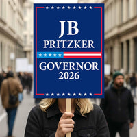 JB Pritzker For Illinois Governor 2026 Election Sign, Political Campaign Sign, Democratic party, Governor Election 2026 Race Poster Sign