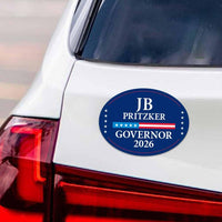 JB Pritzker For Illinois Governor 2026 Car Magnet - Vote JB Pritzker Vehicle Magnet, Illinois Governor Elections 2026 Magnet - 6" x 4.5"