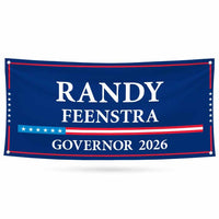 Randy Feenstra For Iowa U.S. Governor Banner Sign, 13 oz Waterproof US Governor Election 2026 Vinyl Banner With Metal Grommets