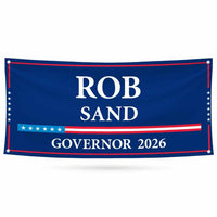 Rob Sand For Iowa U.S. Governor Banner Sign, 13 oz Waterproof US Governor Election 2026 Vinyl Banner With Metal Grommets