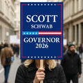 Scott Schwab For Kansas Governor 2026 Election Sign, Political Campaign Sign, Republican party, Governor Election 2026 Race Poster Sign