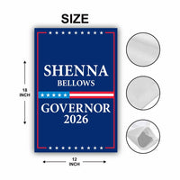 Shenna Bellows For Maine Governor 2026 Garden Flag, Double Sided, 2026 Governor Flag, Democrate, Elections Flag, Race Red White & Blue Flag