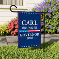 Carl Brunner For Maryland Governor 2026 Garden Flag, Double Sided, 2026 Governor Flag, Republic, Elections Flag, Race Red White & Blue Flag