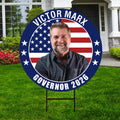 Victor Marx For Colorado Governor Yard Sign - Coroplast 2026 Governor Elections Race Red White & Blue Yard Sign with Metal H-Stake
