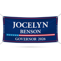 Jocelyn Benson For Michigan U.S. Governor Banner Sign, 13 oz Waterproof US Governor Election 2026 Vinyl Banner With Metal Grommets