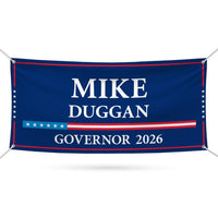 Mike Duggan For Michigan U.S. Governor Banner Sign, 13 oz Waterproof US Governor Election 2026 Vinyl Banner With Metal Grommets