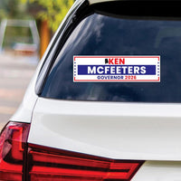 Ken McFeeters For Alabama Governor 2026 Vinyl Sticker, Vote Ken McFeeters, Alabama Governor Elections 2026 Bumper Sticker, 10" x 3"