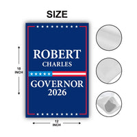 Robert B. Charles For Maine Governor 2026 Garden Flag, Double Sided, 2026 Governor Flag, Elections Flag, Race Red White & Blue Flag