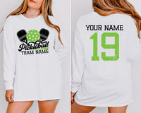 Custom Pickleball Shirt, Pickleball Matching Team Shirt, Pickleball Player Tee, Pickle Ball Shirt, Custom Name Number Shirt, Front Back