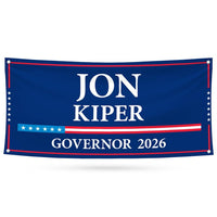 Jon Kiper For New Hampshire U.S. Governor Banner Sign, 13 oz Waterproof US Governor Election 2026 Vinyl Banner With Metal Grommets