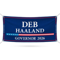 Deb Haaland For New Mexico U.S. Governor Banner Sign, 13 oz Waterproof US Governor Election 2026 Vinyl Banner With Metal Grommets