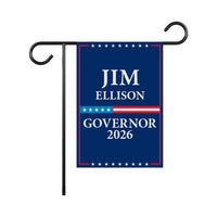 Jim Ellison For New Mexico Governor 2026 Garden Flag, Double Sided, 2026 Governor Flag, Republic, Elections Flag, Race Red White & Blue Flag