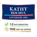 Kathy Hochul For New York U.S. Governor Banner Sign, 13 oz Waterproof US Governor Election 2026 Vinyl Banner With Metal Grommets