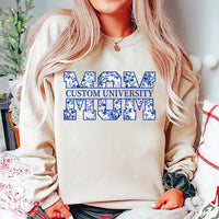 Custom Floral University Mom Shirt, Class of 2026 Mom Shirt, Personalized College Mom Tee, NOT Embroidered Mom Shirt, Grad Gifts