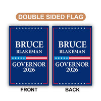 Bruce Blakeman For New York Governor 2026 Garden Flag, Double Sided, 2026 Governor Flag, Elections Flag, Race Red White & Blue Flag