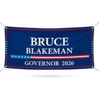 Bruce Blakeman For New York U.S. Governor Banner Sign, 13 oz Waterproof US Governor Election 2026 Vinyl Banner With Metal Grommets