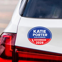 Katie Porter For California Governor 2026 Car Magnet - Vote Katie Porter Vehicle Magnet, California Governor Election 2026 Magnet -6" x 4.5"