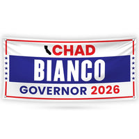 Chad Bianco For California U.S. Governor Banner Sign, 13 oz Waterproof US Governor Election 2026 Vinyl Banner With Metal Grommets