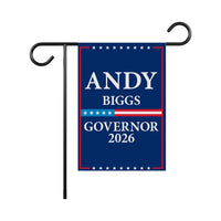 Andy Biggs For Arizona Governor 2026 Garden Flag, Double Sided, 2026 Governor Flag, Elections Flag, Race Red White & Blue Flag