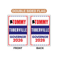 Tommy Tuberville For Alabama Governor 2026 Garden Flag, Double Sided, 2026 Governor Flag, Elections Flag, Race Red White & Blue Flag