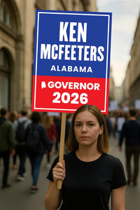 Ken McFeeters For Alabama Governor 2026 Election Sign, Political Campaign Sign, Republican party, Governor Election 2026 Race Poster Sign