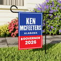 Ken McFeeters For Alabama Governor 2026 Garden Flag, Double Sided, 2026 Governor Flag, Elections Flag, Race Red White & Blue Flag