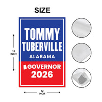 Tommy Tuberville For Alabama Governor 2026 Garden Flag, Double Sided, 2026 Governor Flag, Elections Flag, Race Red White & Blue Flag