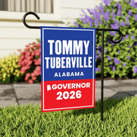 Tommy Tuberville For Alabama Governor 2026 Garden Flag, Double Sided, 2026 Governor Flag, Elections Flag, Race Red White & Blue Flag