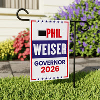 Phil Weiser For Colorado Governor 2026 Garden Flag, Double Sided, 2026 Governor Flag, Democrates, Elections Flag, Race Red White & Blue Flag