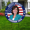 Kathy Hochul For New York Governor 2026 Yard Sign, Corrugated Plastic Governor Elections Race Red White & Blue Yard Sign with Metal H-Stake