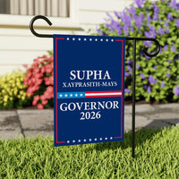 Supha Xayprasith-Mays For Arkansas Governor 2026 Garden Flag, Double Sided, 2026 Governor Flag, Elections Flag, Race Red White Blue Flag