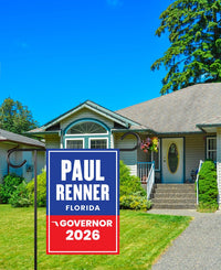 Paul Renner For Florida Governor 2026 Garden Flag, Double Sided, 2026 Governor Flag, Republican, Elections Flag, Race Red White & Blue Flag