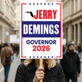 Jerry Demings For Florida Governor 2026 Election Sign, Political Campaign Sign, Democratic party, Governor Election 2026 Race Poster Sign