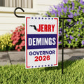 Jerry Demings For Florida Governor 2026 Garden Flag, Double Sided, 2026 Governor Flag, Democrate, Elections Flag, Race Red White & Blue Flag