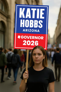 Katie Hobbs For Arizona Governor 2026 Election Sign, Political Campaign Sign, Democratic party, Governor Election 2026 Race Poster Sign
