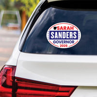 Sarah Huckabee Sanders For Arkansas Governor 2026 Vinyl Sticker, Vote Sarah Sanders, Arkansas Governor Elections 2026 Bumper Sticker 6"x4.5"
