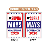 Supha Xayprasith-Mays For Arkansas Governor 2026 Garden Flag, Double Sided, 2026 Governor Flag, Elections Flag, Race Red White Blue Flag