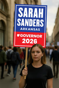 Sarah Huckabee Sanders For Arkansas Governor 2026 Election Sign, Political Campaign Sign, Republic, Governor Election 2026 Race Poster Sign