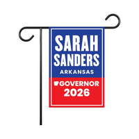 Sarah Huckabee Sanders For Arkansas Governor 2026 Garden Flag, Double Sided, 2026 Governor Flag, Elections Flag, Race Red White & Blue Flag