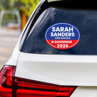 Sarah Huckabee Sanders For Arkansas Governor 2026 Vinyl Sticker, Vote Sarah Sanders, Arkansas Governor Elections 2026 Bumper Sticker 6"x4.5"