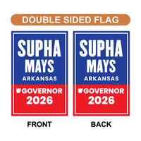 Supha Xayprasith-Mays For Arkansas Governor 2026 Garden Flag, Double Sided, 2026 Governor Flag, Elections Flag, Race Red White Blue Flag