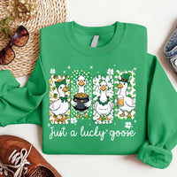 St Patrick’s Day Goose Shirt, Just a Lucky Goose Shirt, Shamrock Irish Goose Tee, Funny Irish Goose Shirt, St Patrick Gift, Gift for Friends