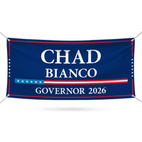 Chad Bianco For California U.S. Governor Banner Sign, 13 oz Waterproof US Governor Election 2026 Vinyl Banner With Metal Grommets