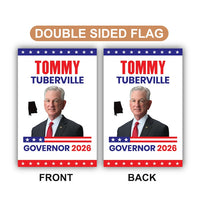 Tommy Tuberville For Alabama Governor 2026 Garden Flag, Double Sided, 2026 Governor Flag, Elections Flag, Race Red White & Blue Flag