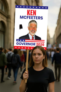 Ken McFeeters For Alabama Governor 2026 Election Sign, Political Campaign Sign, Republican party, Governor Election 2026 Race Poster Sign